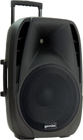 gemini es-15 to go cassa amplificata bluetooth diffusore 2 vie potenza 200 watt ingresso mic cassa trolley - es-15togo