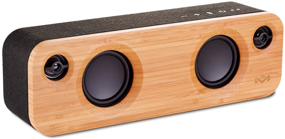 marley em-ja013-sb cassa bluetooth speaker altoparlante portatile potenza 24 watt ingresso aux / usb colore nero legno - em-ja013-sb get together mini