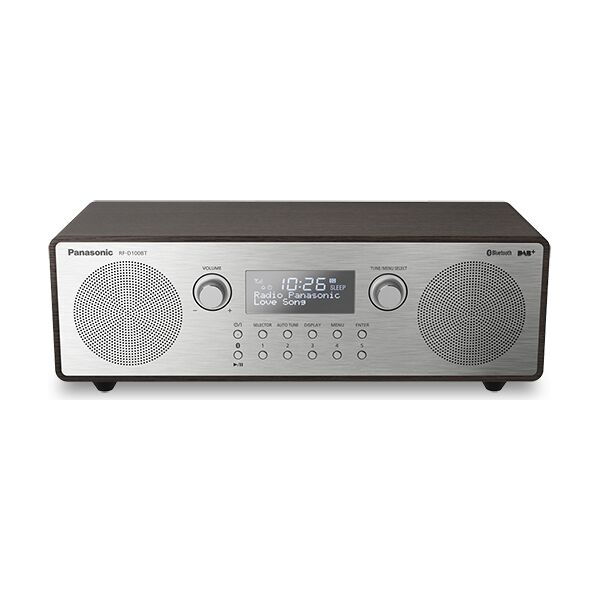 panasonic rf-d100bt radio digitale bluetooth cassa speaker altoparlante radio dab+ / fm chassie in legno - rf-d100bt