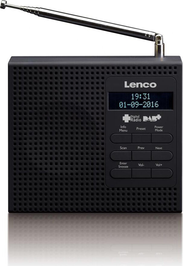 lenco pdr-020bk radio portatile digitale dab+ radiolina display lcd funzione snooze colore nero - pdr-020bk