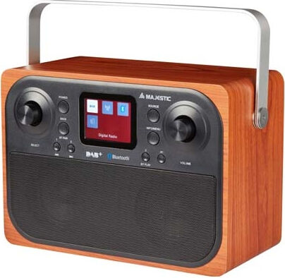 majestic rt-197dab radio stereo dab+ portatile bluetooth display tft colore legno - rt-197dab