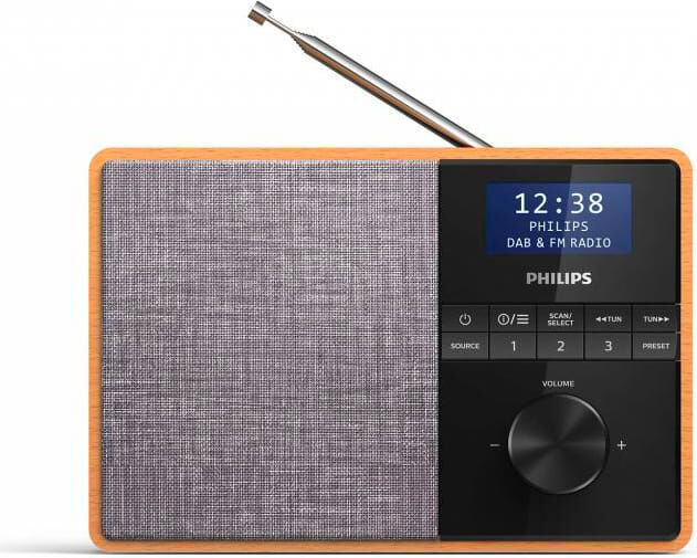philips tar5505/10 radio portatile digitale dab+ radiolina display lcd 3 internet radio colore legno - tar5505/10