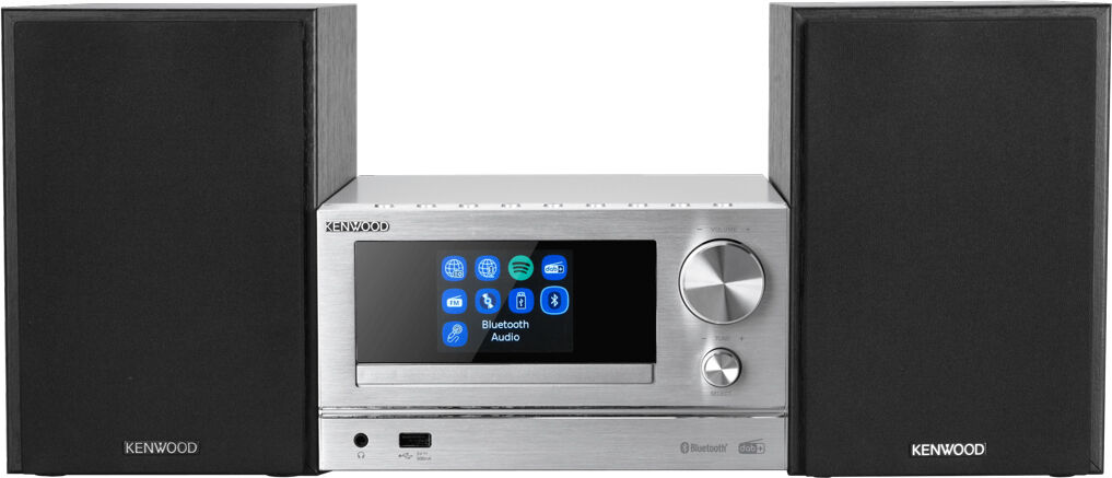 Kenwood M-7000s-S Mini Hi Fi Bluetooth Rms 30 W Lettore Mp3 Porta Usb Colore Silver - M-7000s-S