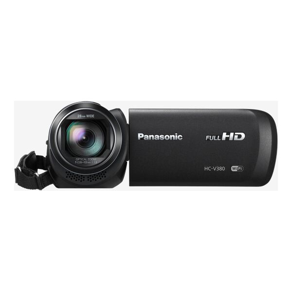 panasonic hc-v380eg-k videocamera digitale full hd sensore mos bsi 2.51 mpx zoom ottico 50x digitale 3000x display 3 touch wifi - hc-v380eg-k