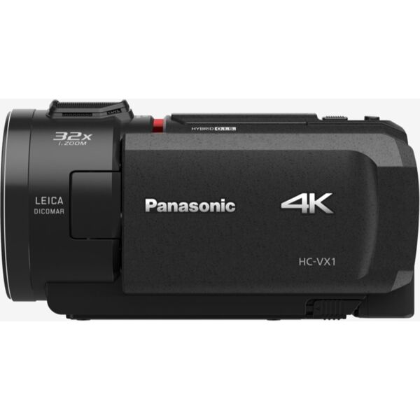 panasonic hc-vx1egk videocamera digitale 4k ultra hd sensore mos bsi 1/2,5 8.5 mpx zoom ottico 24x obiettivo leica grandangolo 25 mm - hcvx1egk