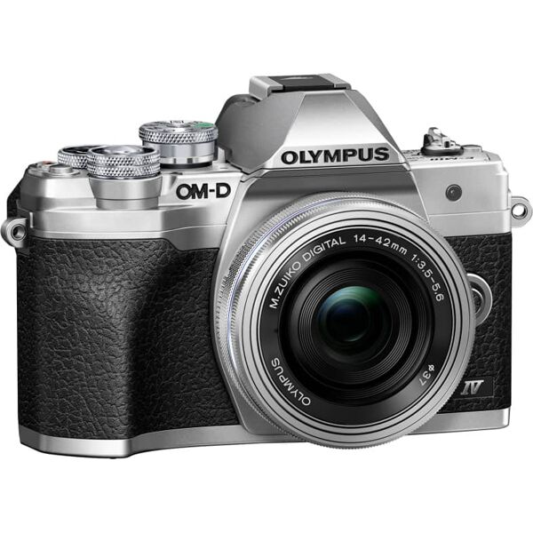 olympus v207132se000 fotocamera mirrorless om-d e-m10 mark iv + ed 14-42mm f3.5-5.6 ez 4/3 milc 20.3 mp live mos 5184 x 3888 pixel argento - v207132se000