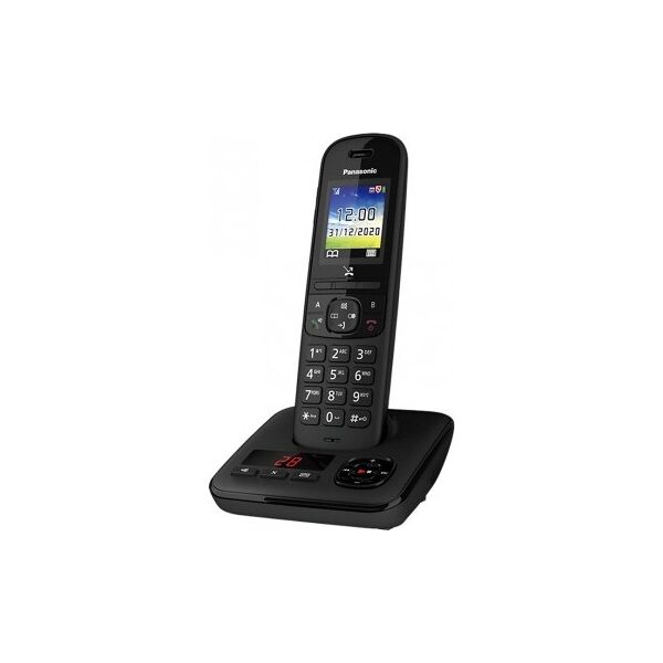 panasonic kx-tgh720jtb telefono cordless senza fili con segreteria telefonica e vivavoce colore nero - kx-tgh720jtb