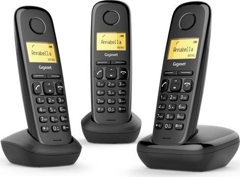 siemens a170trio telefono cordless dect gap trio 50 voci rubrica colore nero - a170 trio