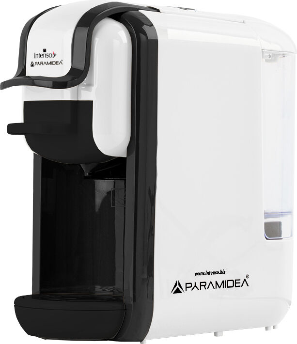 pyramidea icp31b macchina caffè con 3 adattatori compatibili con capsule nespresso® capsule dolcegusto® e cialde 2 lunghezze caffè colore bianco - icp31b ideacaffè