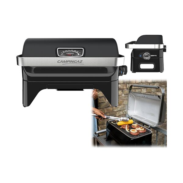 campingaz 406016 barbecue a gas da giardino bbq da esterno 48x26 cm potenza 2.4 kw con bruciatori in acciaio e coperchio - 406016