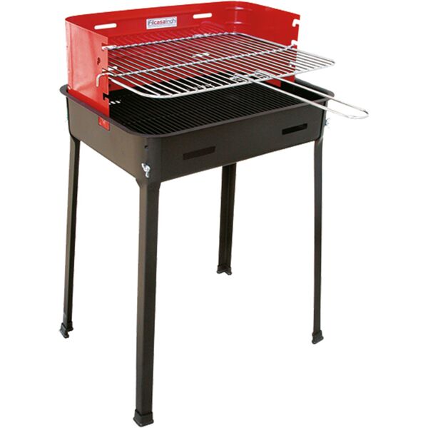 filcasalinghi 845 barbecue a carbonella carbone bbq da giardino esterno in acciaio 48x36 cm - 845