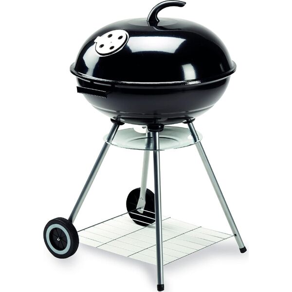 garden friend b1014022 barbecue a carbonella carbone bbq da giardino esterno in acciaio Ø 56 cm / 73h cm con coperchio e ruote - b1014118 freetime