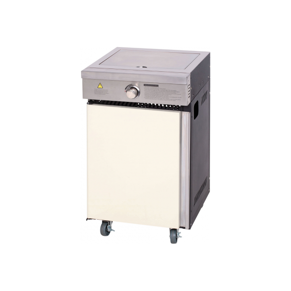 luxury van 144044 fornello laterale a gas in inox per barbecue con 1 bruciatore carrello 144044