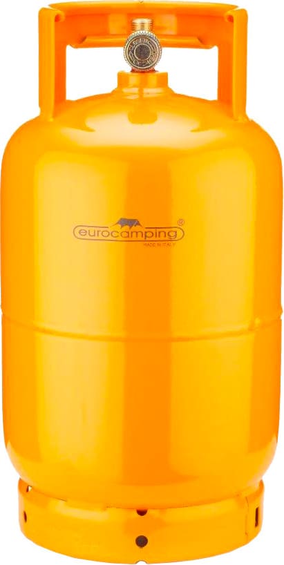 eurocamping 51031004/tp bombola per gas propano capacità 5 kg con rubinetto e maniglia alta colore arancione - 51031004/tp