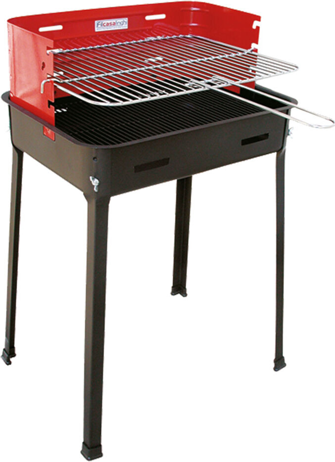 filcasalinghi 845 barbecue a carbonella carbone bbq da giardino esterno in acciaio 48x36 cm - 845