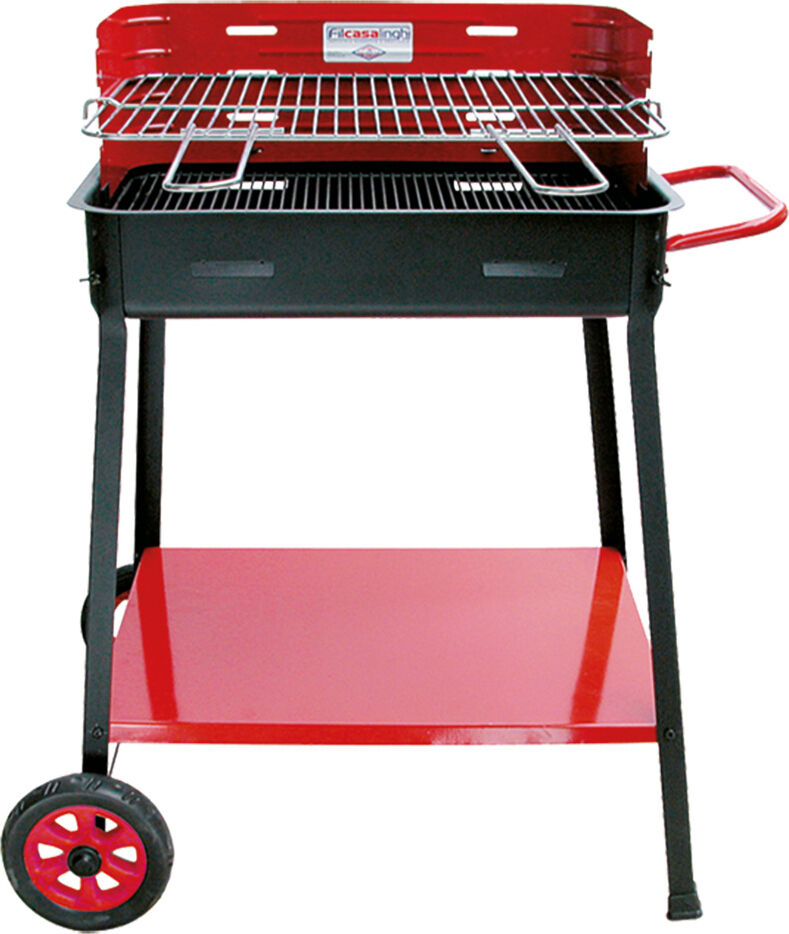 filcasalinghi 850 lux barbecue a carbonella carbone bbq da giardino esterno in acciaio 53x39 cm - 850 lux