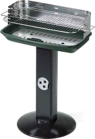 giardini del re 60-40 venus inox barbecue a carbonella carbone bbq da giardino esterno in acciaio 60x36 cm / 86h cm colore verde - 60-40 venus inox