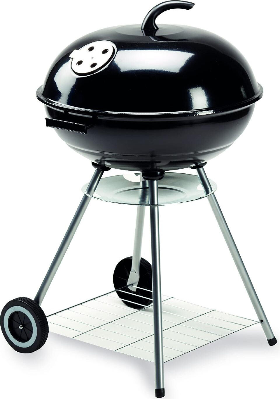 garden friend b1014022 barbecue a carbonella carbone bbq da giardino esterno in acciaio Ø 56 cm / 73h cm con coperchio e ruote - b1014118 freetime