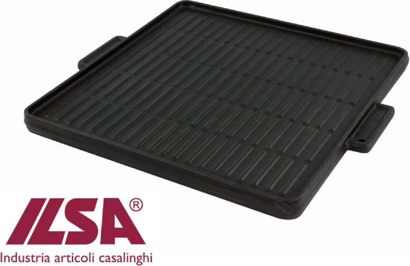 ilsa 0351-4 piastra cottura in ghisa smaltata cm 38x38 - 0351-4 double face