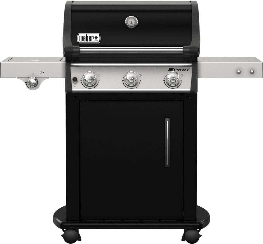 weber 46712229 barbecue a gas da giardino bbq da esterno con 3 bruciatori con coperchio ruote e 2 ripiani laterali - 46712229 spirit e-325 gbs