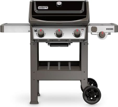 weber 45012129 barbecue a gas da giardino bbq da esterno con fornello laterale griglia in ghisa e coperchio - 45012129 spirit ii e-320 gbs