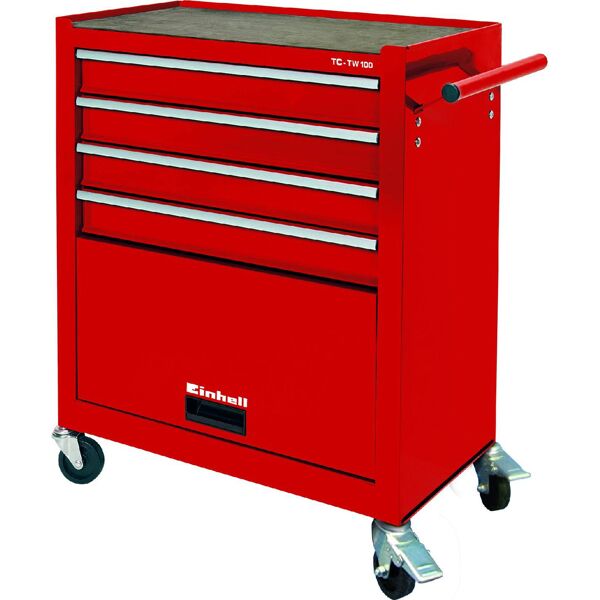 einhell 4510170 carrello porta utensili professionale 4 cassetti 670 x 376 x 708 mm ruote 4 ruote 360° materiale acciaio - 4510170 tc-tw 100