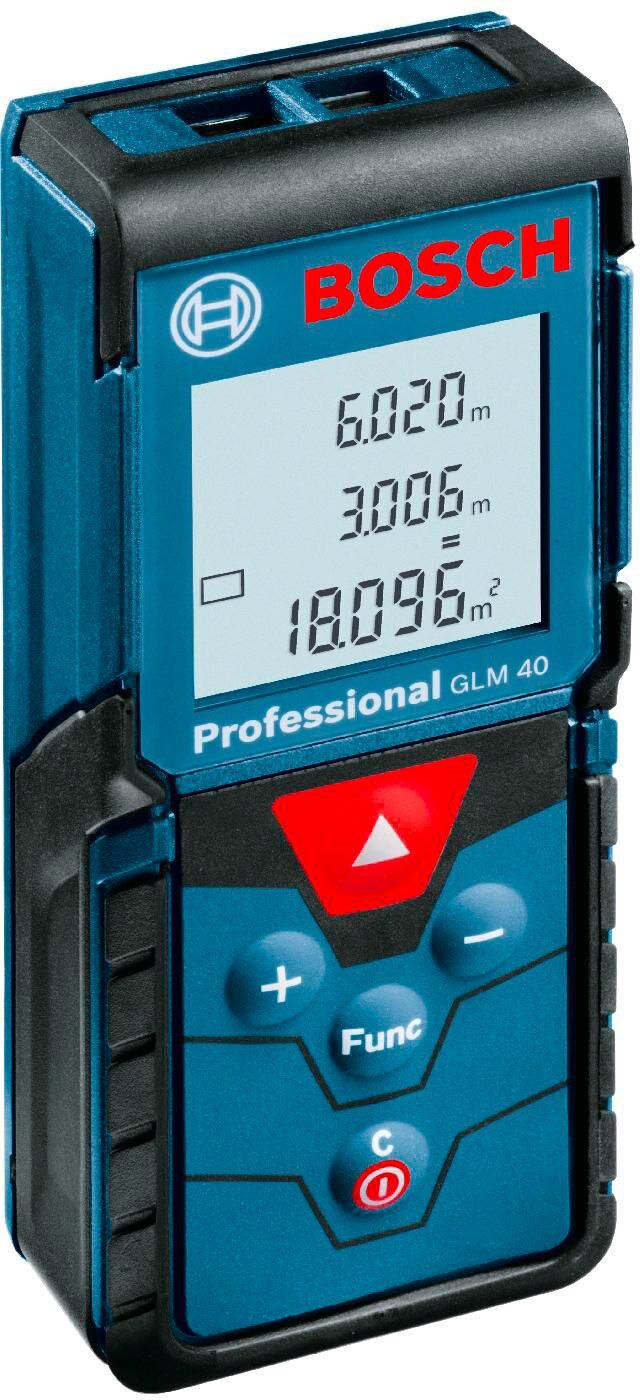 Bosch 0.601.072.900 Metro Laser Misuratore Laser Max 40 Metri Display Lcd Ip 54 E Funzioni Di Calcolo - 0.601.072.900 Glm 40 Professional