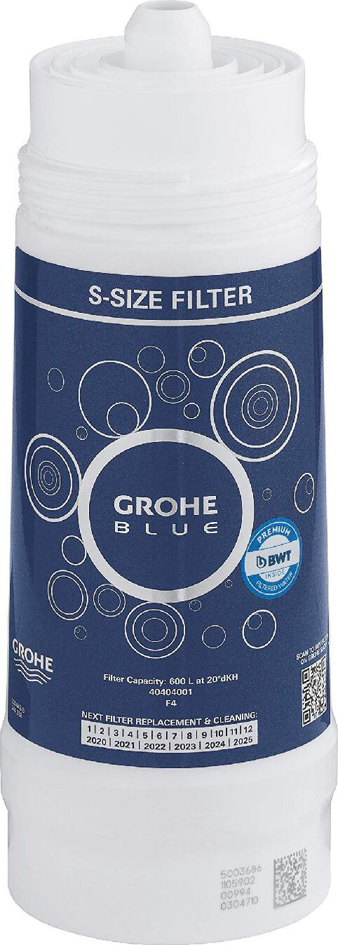 40.404.001 filtro di ricambio bwt grohe blue capacità 600 litri per acqua filtrata - 40.404.001