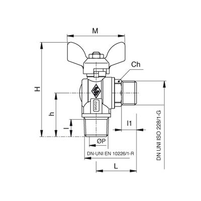 RUBINETTERIE BRESCIANE - Valvola a Sfera Per Gas a Squadra 1/2' - Ball Valve RUBINETTERIE BRESCIANE - Valvola a Sfera Per Gas a Squadra 1/2' - Ball Valve