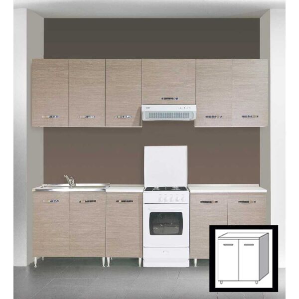 azur line lgb80kit mobile base cucina 80x50x85 h cm colore larice - lgb80kit