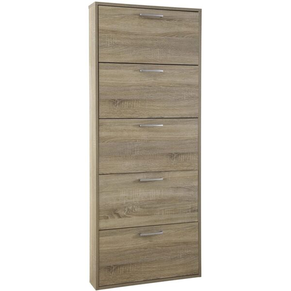 camposad sc1307k50106 scarpiera 5 ribalte singole linea lamia cm 15x65xh.164 rovere - sc1307k50106