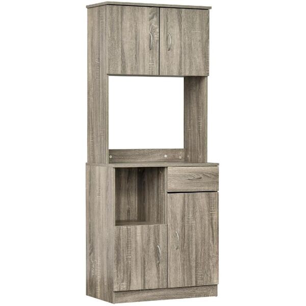 dechome 098v01801 credenza moderna per cucina o sala da pranzo 71x41x178cm grigio - 098v01801