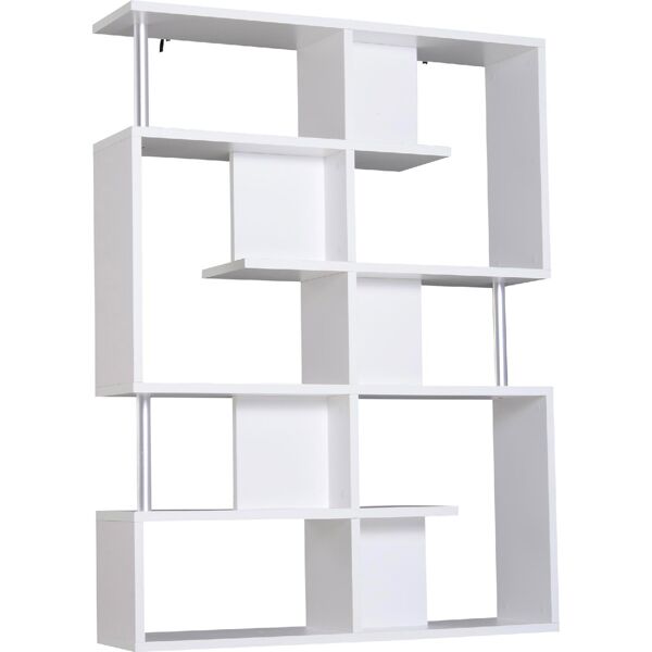 dechome 833554gt libreria 5 livelli in legno bianco 120x28.6x160 cm - 833554gt