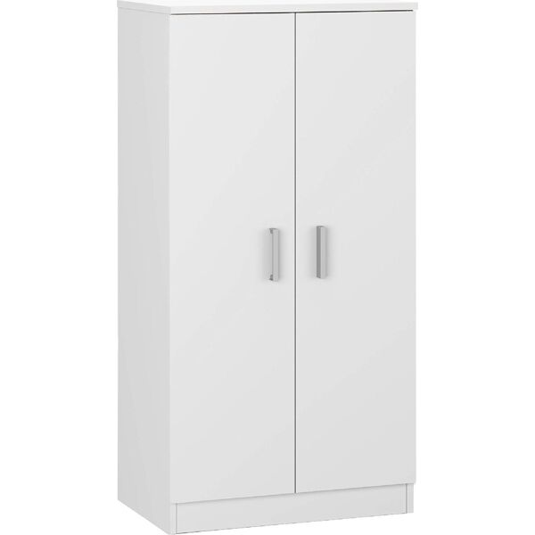 fores habitat 07813o scarpiera 2 ante / 6 ripiani in legno 55x36x108h cm colore bianco - 07813o