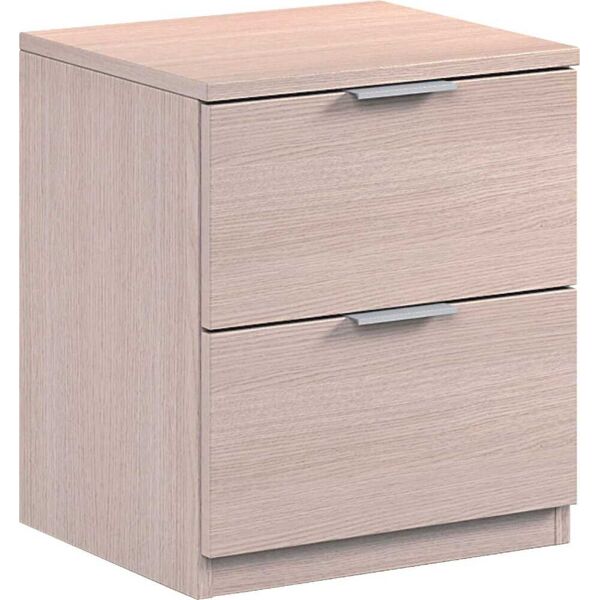 fores habitat lc7820r comodino 2 cassetti in legno 38x34x45h cm colore rovere - lc7820r linea urban