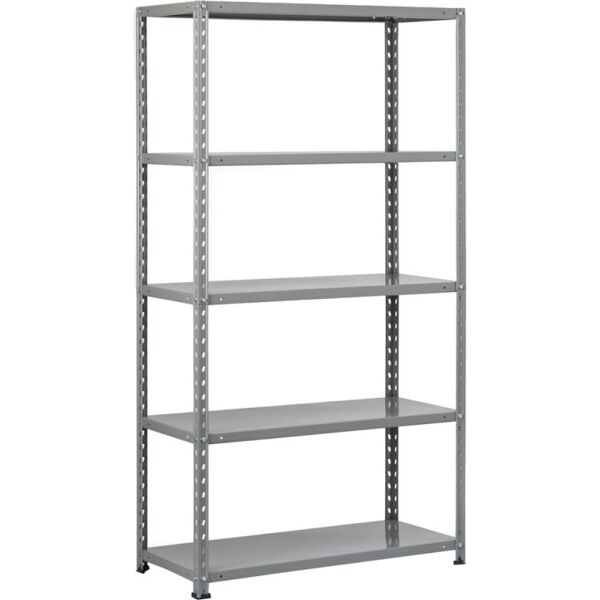 garden friend c1689005 scaffale metallo scaffalatura 5 ripiani cm 100x30x187 h colore grigio - c1689005