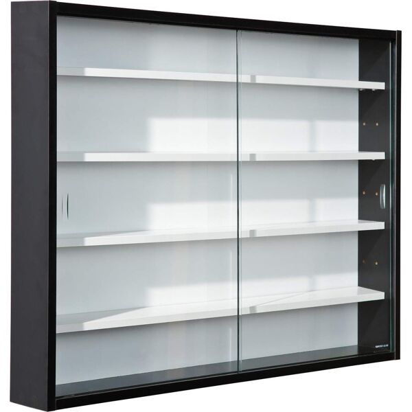 inter link 99800800 vetrinetta da esposizione 2 ante e 4 ripiani 80x9.5x60h cm colore nero