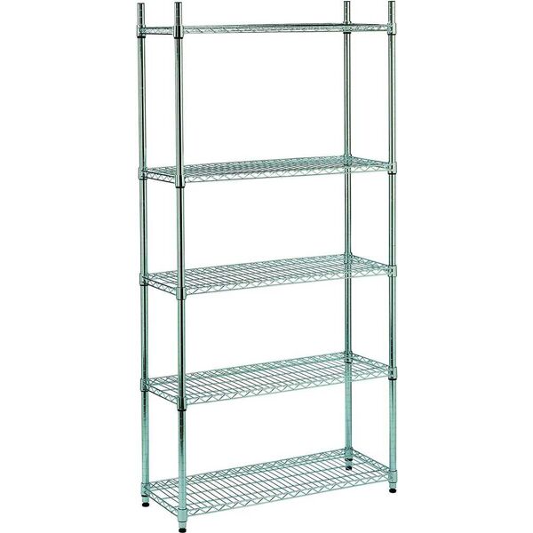 king home s1775003 scaffale in metallo scaffalatura 5 ripiani 90 x 35 x 180 h cm multiuso - s1775003