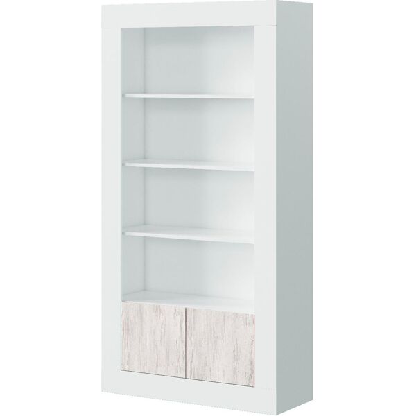 nbrand 036629a liberia 4 ripiani e 2 ante dimensioni 94x35x181 h colore bianco / legno - 036629a baltik