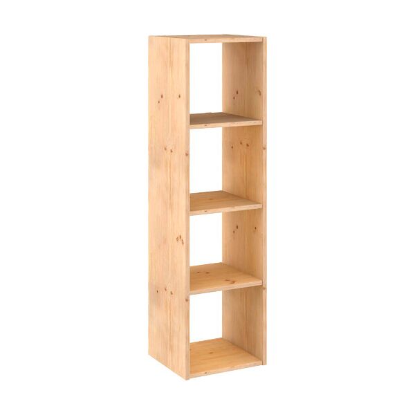 nbrand dmc400.99 scaffale legno cubo 4 ripiani 33x36x140 h colore naturale - dmc400.99