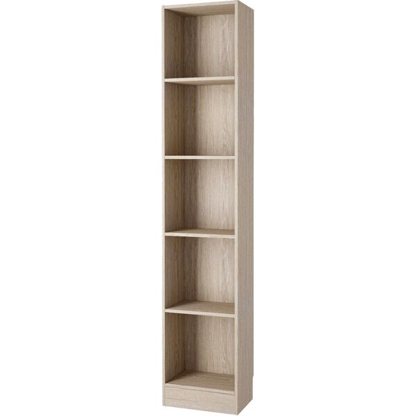 tvilum aps 71775ak libreria verticale a colonna in legno 4 ripiani 41x27x203h cm colore quercia - working