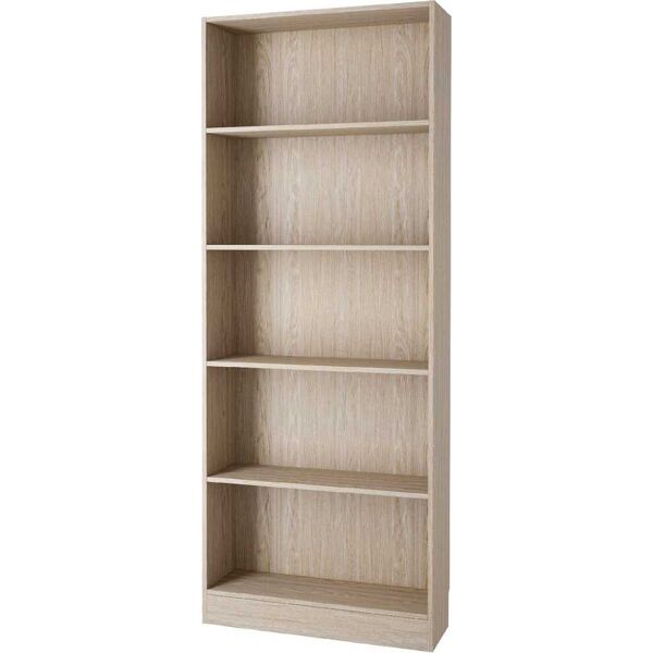 tvilum aps 71777/ak libreria verticale in legno 4 ripiani 79x27x203h cm colore quercia - working