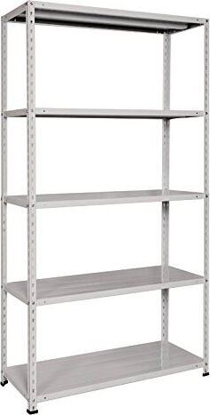 bizzotto b200g scaffale metallo scaffalatura 5 ripiani cm. 100x40x188 h colore grigio - b200g