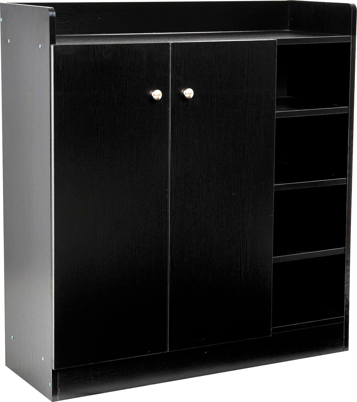 dechome d06dd scarpiera mobiletto in legno nero 83x30x90 cm - d06dd