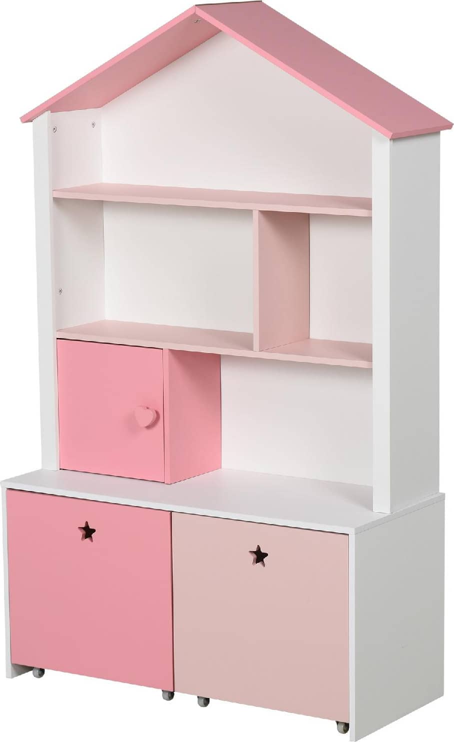 dechome 31101d scaffale libreria organizzatore armadietto a scomparti per bambini rosa - 31101d