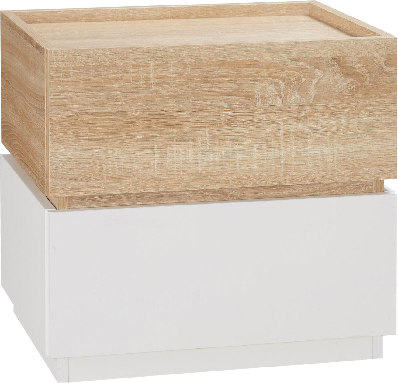 dechome 476nd831 comodino con 2 cassetti in legno design moderno e impilabile 50x40x47.5cm - 476nd831