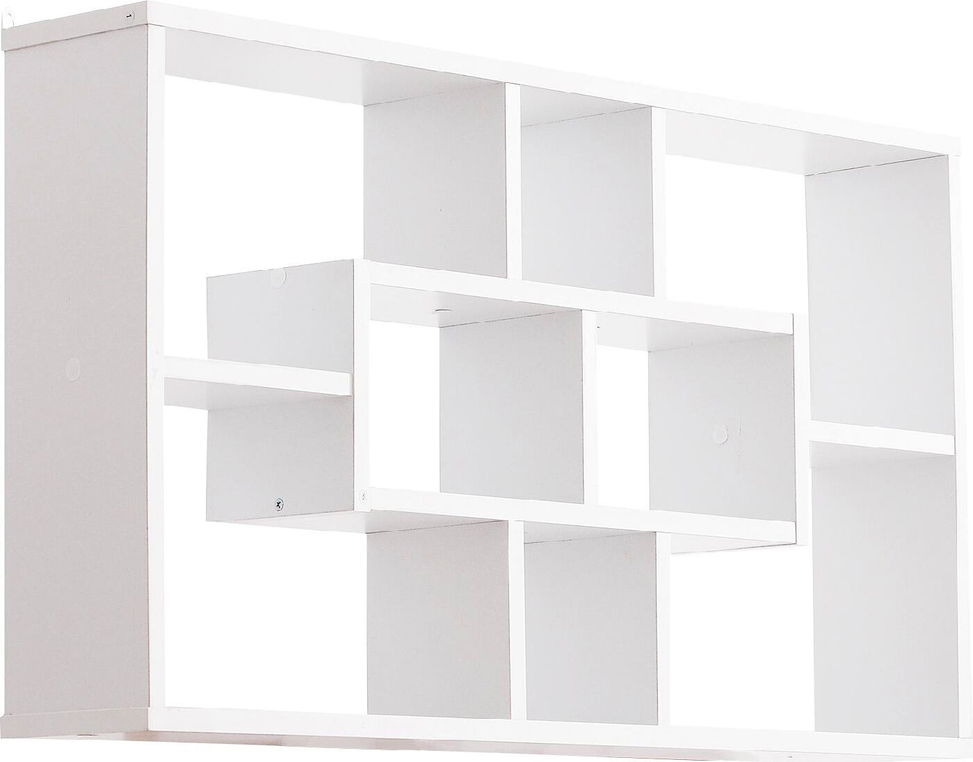 dechome 830d34 libreria moderna a parete in legno bianco 85x47.5x14.5 cm - 830d34