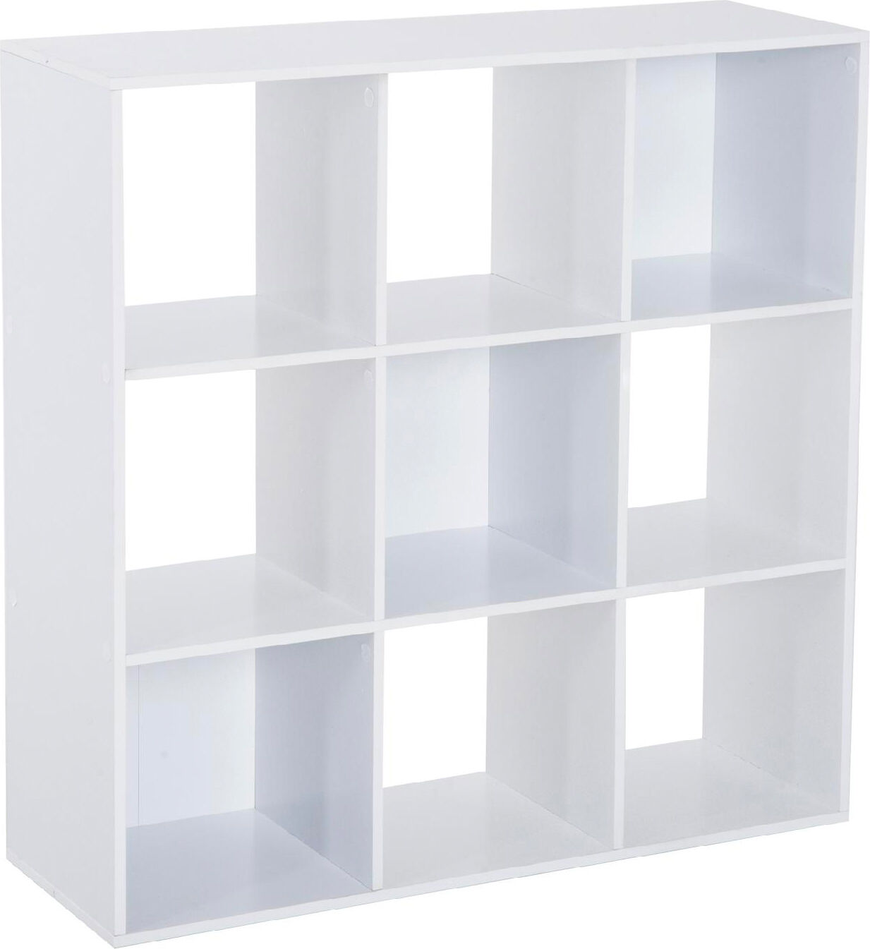 dechome 833350 libreria bianca da lt design moderno con 6 scomparti casa e ufficio 91x30x91 cm - 833350