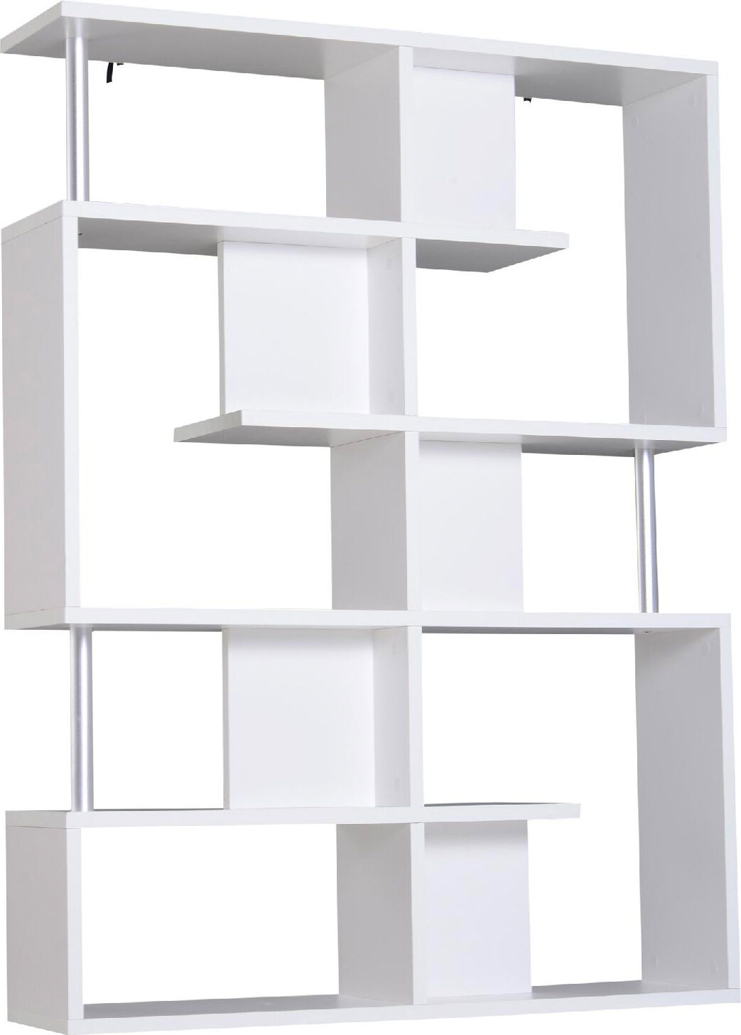 dechome 833554gt libreria 5 livelli in legno bianco 120x28.6x160 cm - 833554gt