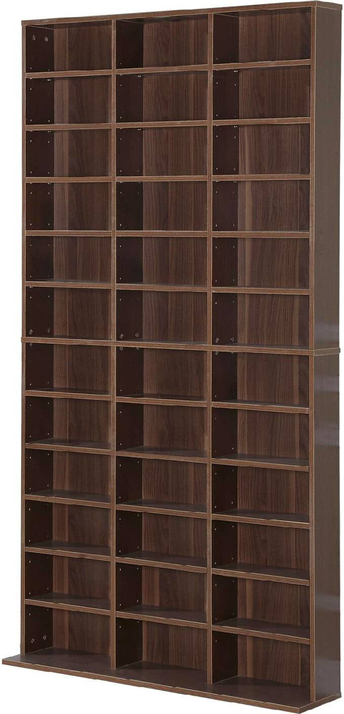 dechome 836014bn libreria da muro in legno marrone 195x102x23.5 cm - 836014bn